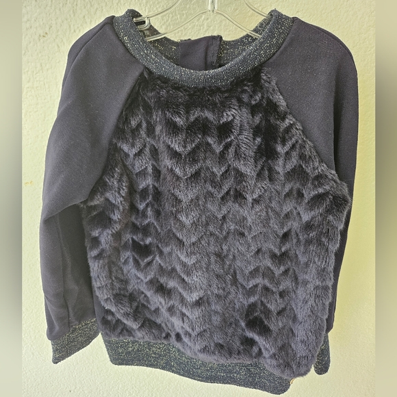 Lily Gaufrette faux fur sweater in size 5 - Picture 2 of 6